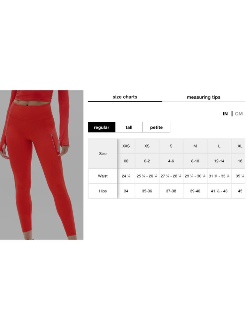 New Athleta SP Rainier High Rise Legging Cardinal Red Small Petite - Picture 6 of 6